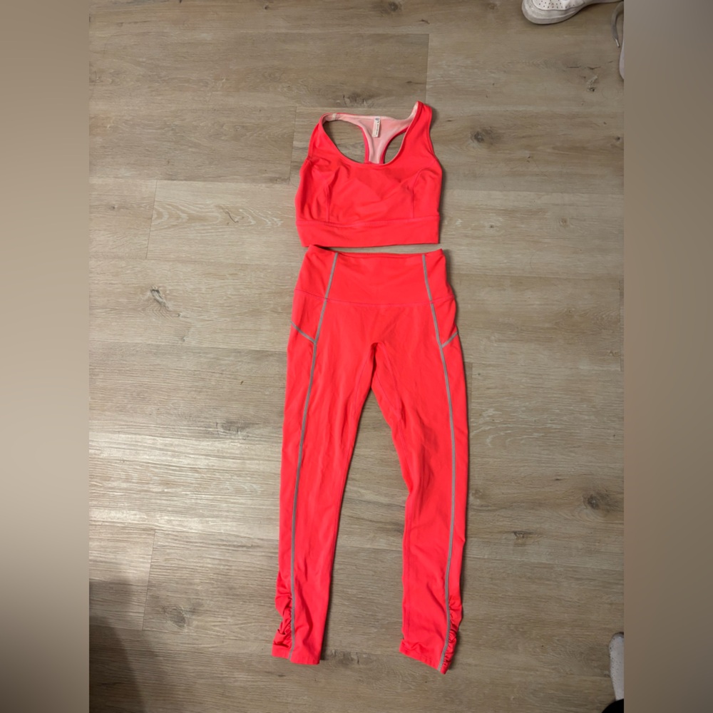 Free people movement Coral Activewear Set
